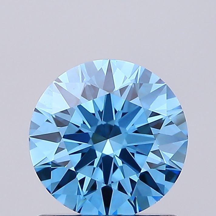 Round Fancy Vivid Blue Lab-grown Diamond 0.34ct VVS2 loose diamond