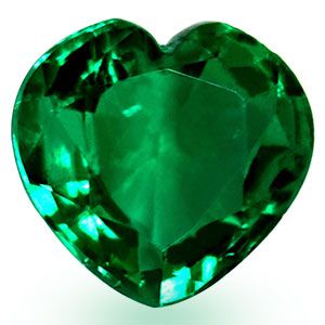 Heart Green Emerald 1ct loose gemstone