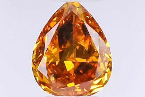 Pear Fancy Deep Yellow Orange Natural Diamond 0.26ct loose diamond