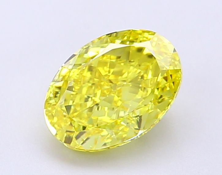 Oval Fancy Vivid Yellow Lab-grown Diamond 1.59ct VVS1 loose diamond