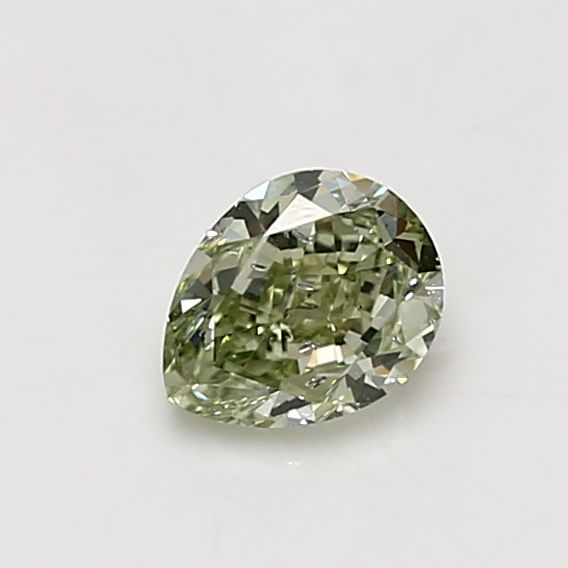 Pear Fancy Yellow Green Natural Diamond 0.65ct SI2 loose diamond