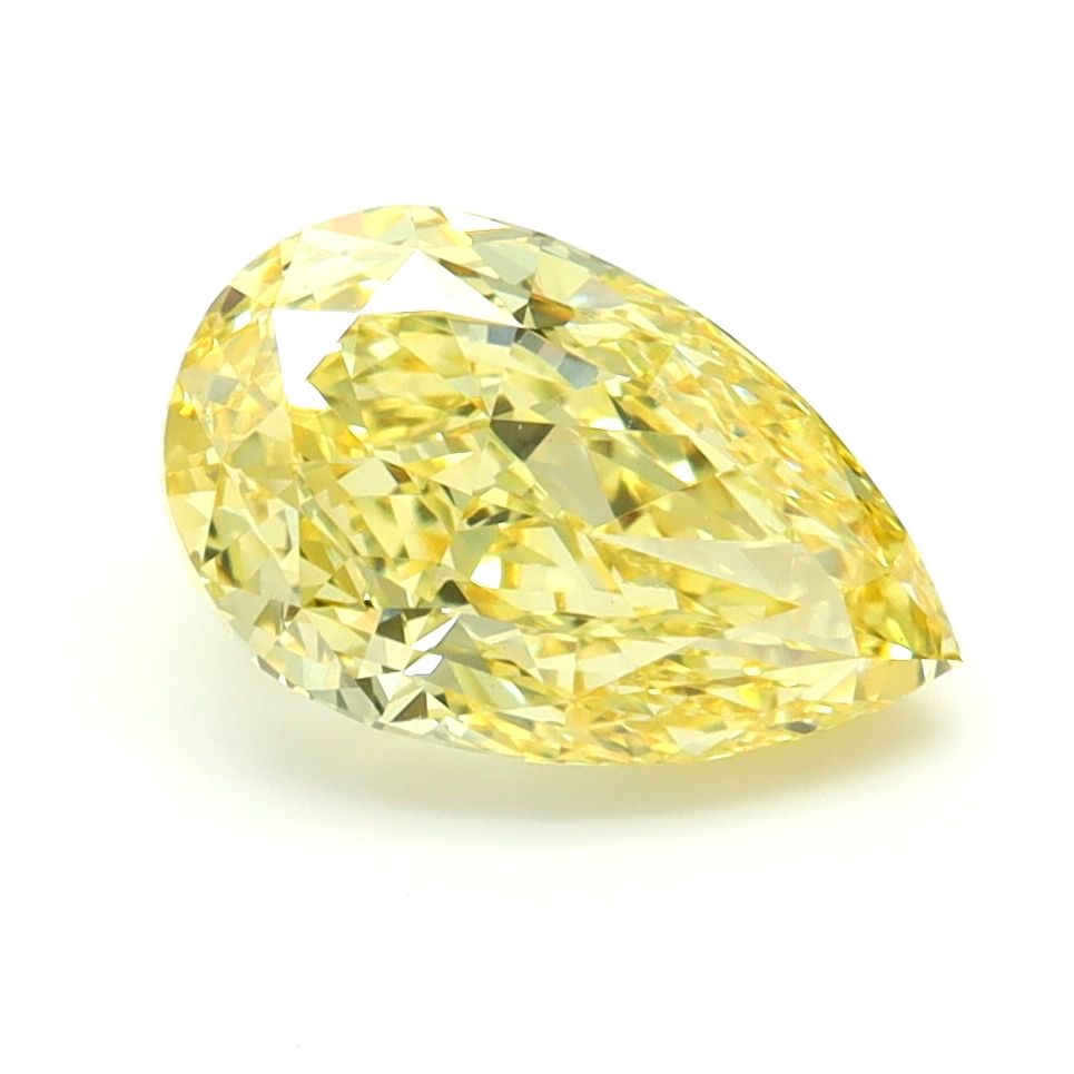 Pear Fancy Intense Yellow Lab-grown Diamond 2.05ct VVS2 loose diamond