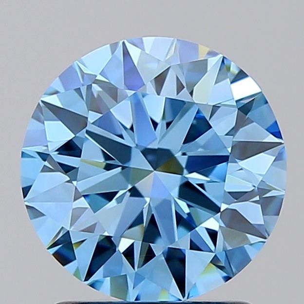Round Fancy Vivid Blue Lab-grown Diamond 1.54ct VVS1 loose diamond