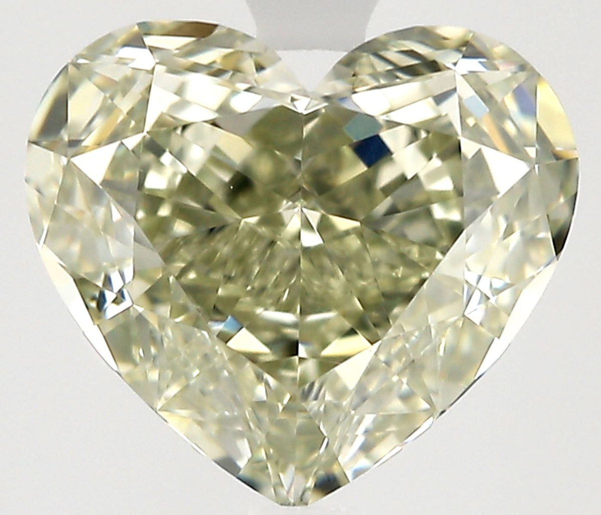 Heart Fancy Grayish Yellowish Green Natural Diamond 1.5ct VS2 loose diamond
