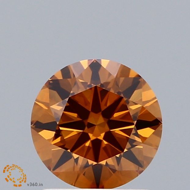 Round Fancy Orange Lab-grown Diamond 1.01ct VS2 loose diamond
