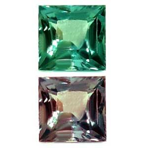 Square Green Alexandrite 0.1ct loose gemstone