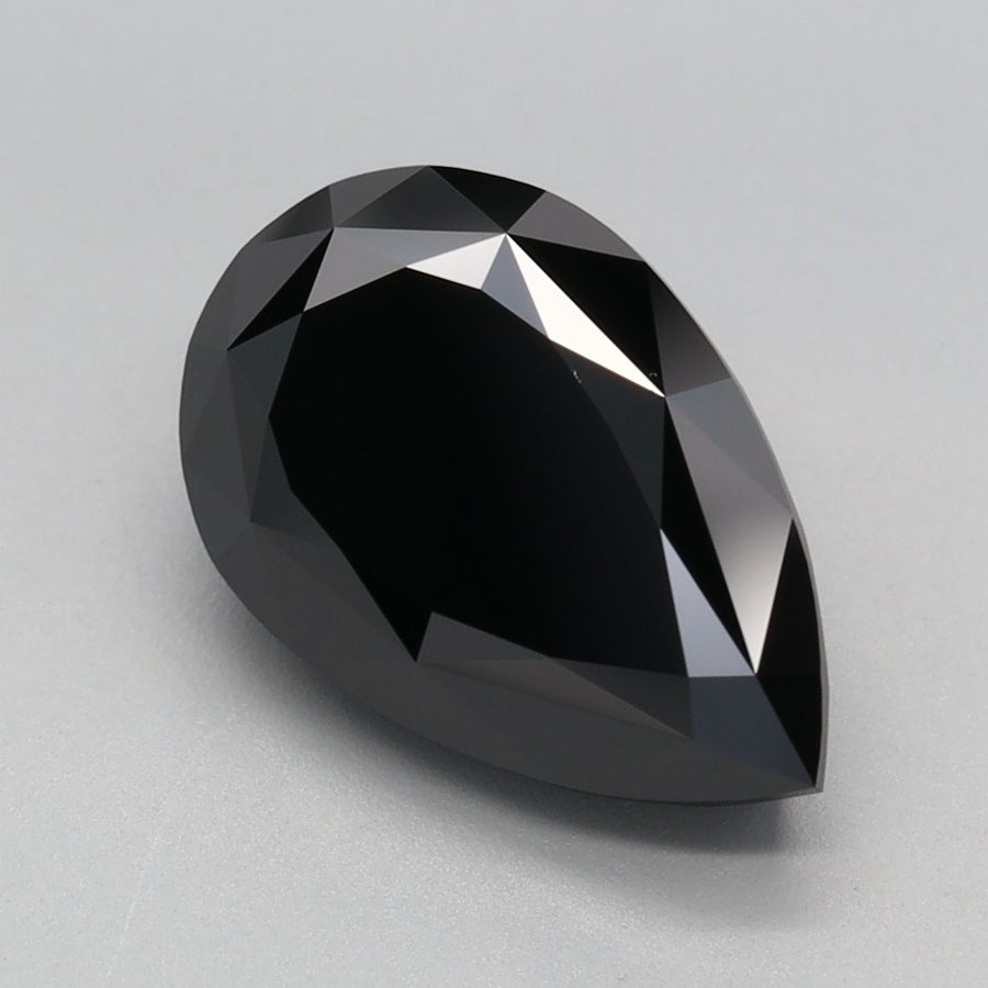 Pear Fancy Black Lab-grown Diamond 3.38ct loose diamond