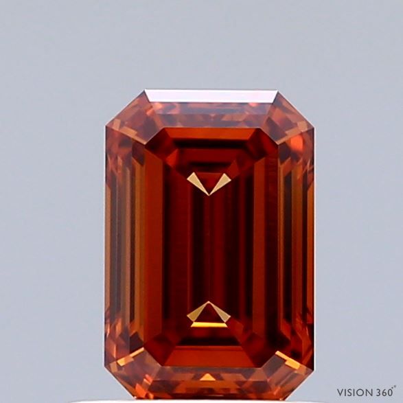 Emerald Fancy Vivid Orange Lab-grown Diamond 1.01ct VVS2 loose diamond