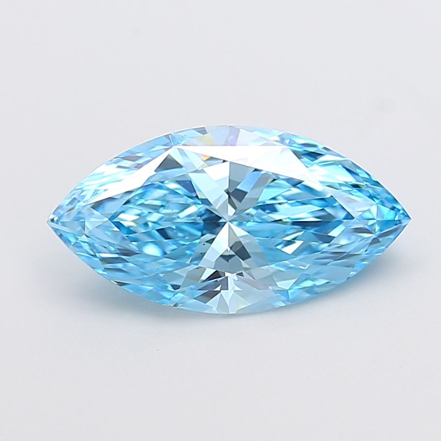 Marquise Fancy Vivid Blue Lab-grown Diamond 3.51ct VS1 loose diamond