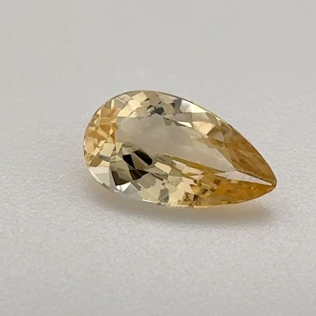 Pear Yellow Topaz 0.885ct loose gemstone