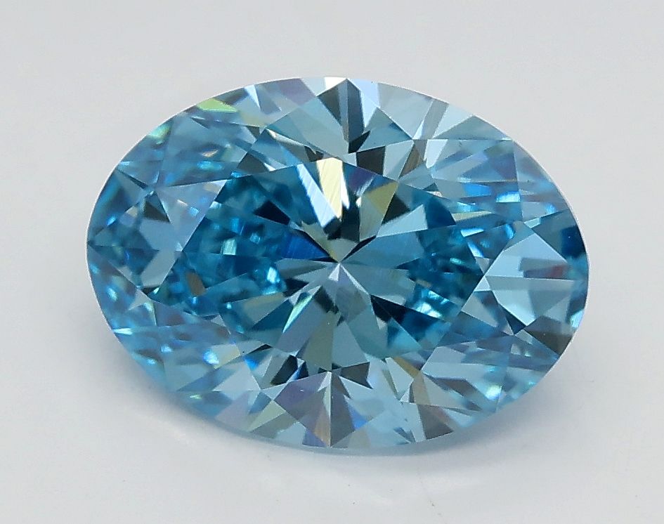 Oval Fancy Vivid Blue Lab-grown Diamond 2.01ct VS1 loose diamond