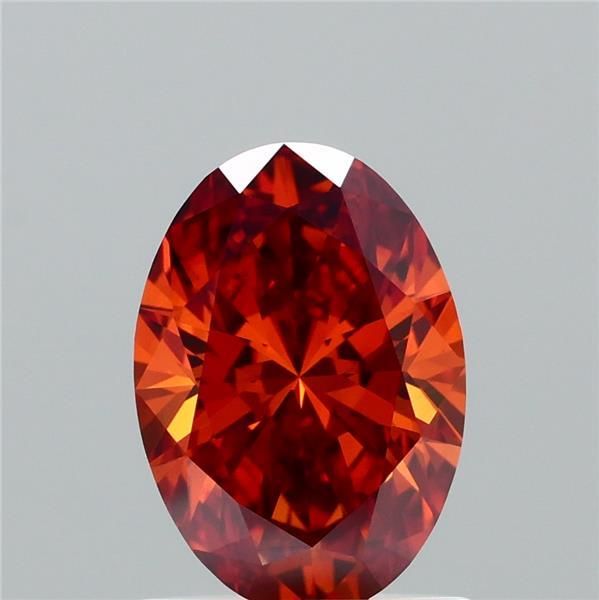 Oval Fancy Vivid Orange Lab-grown Diamond 1.04ct VVS2 loose diamond