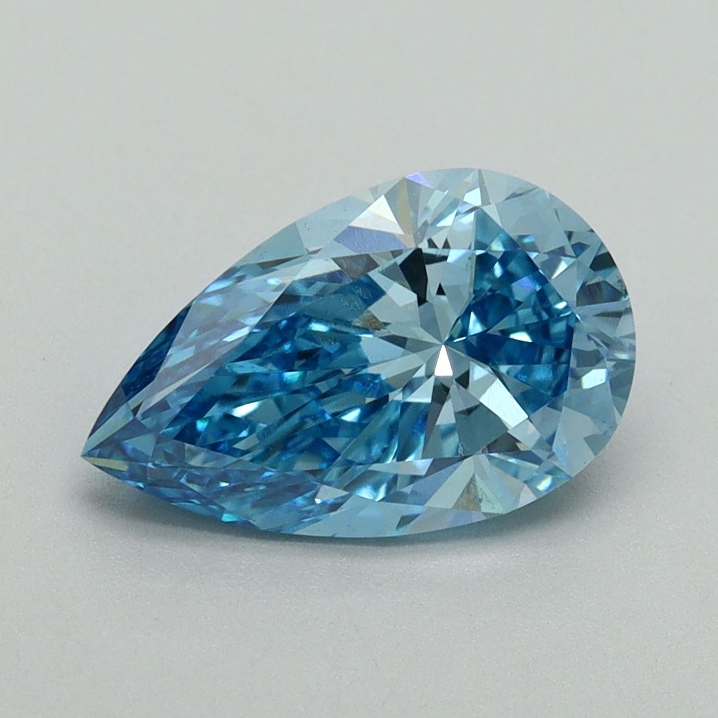 Pear Fancy Vivid Blue Lab-grown Diamond 2.02ct VS2 loose diamond
