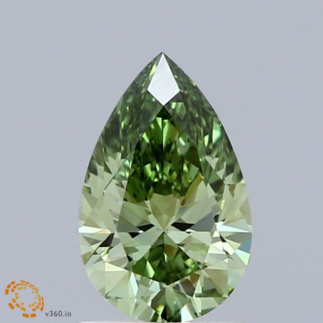 Pear Fancy Vivid Green Lab-grown Diamond 1.01ct VS1 loose diamond