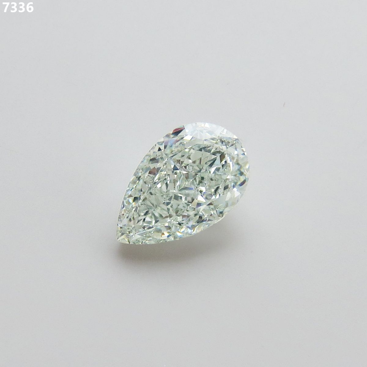 Pear Faint Green Natural Diamond 2.01ct VS1 loose diamond