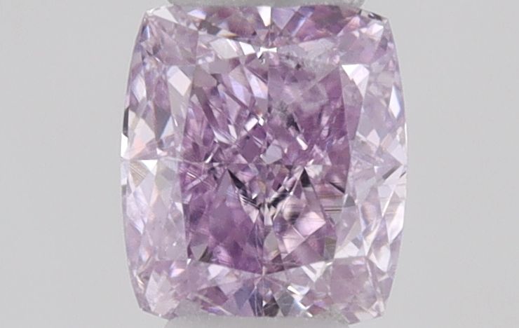 Cushion Fancy Intense Pink Purple Natural Diamond 0.25ct SI2 loose diamond