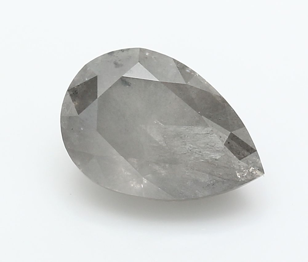 Pear Fancy Dark Gray Natural Diamond 5ct I2 loose diamond