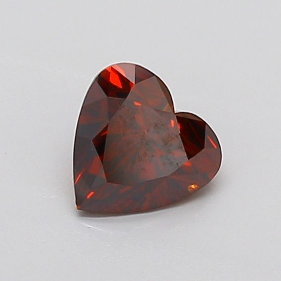 Heart Fancy Deep Orange Lab-grown Diamond 0.98ct SI2 loose diamond