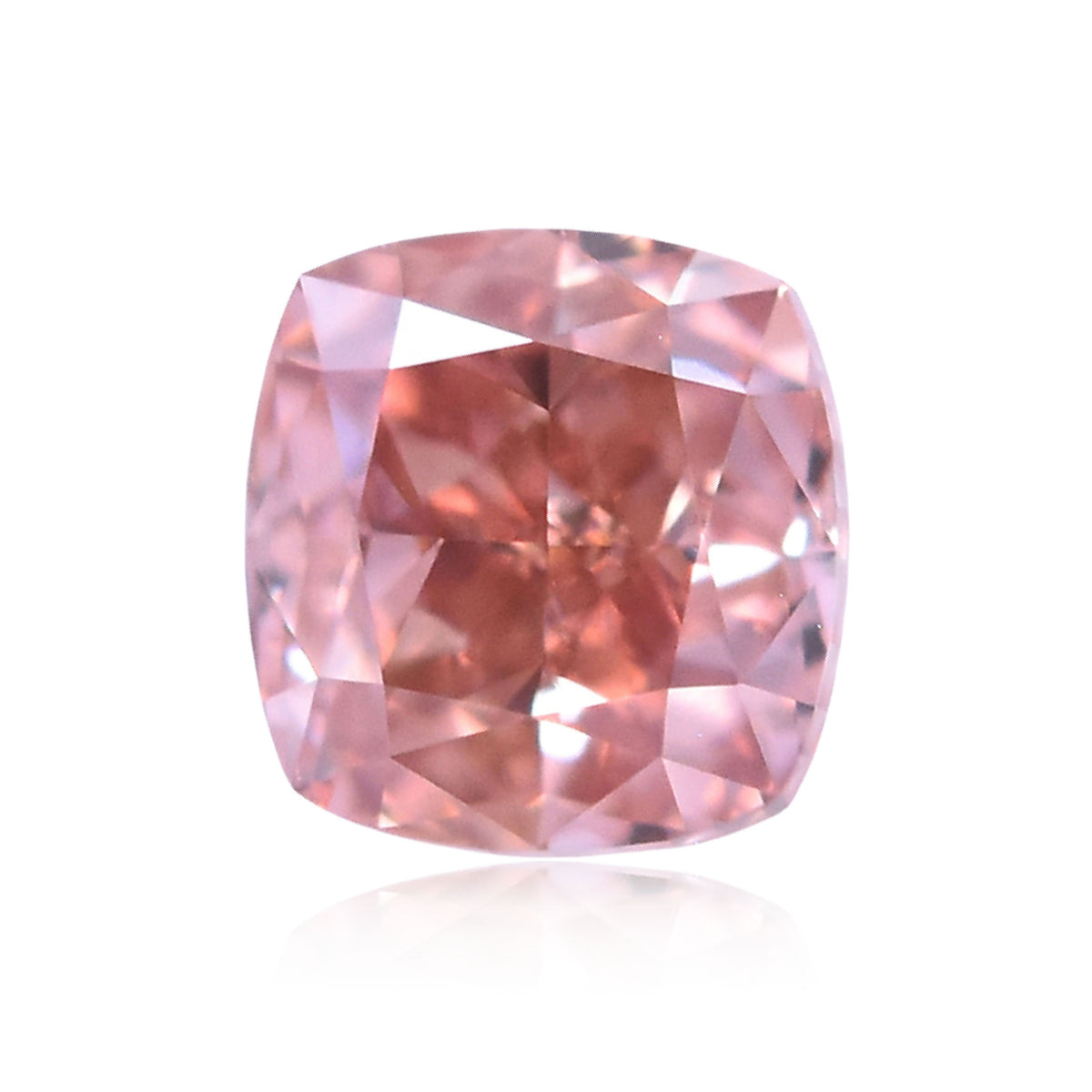 Cushion Fancy Deep Orangey Pink Natural Diamond 0.3ct VS2 loose diamond