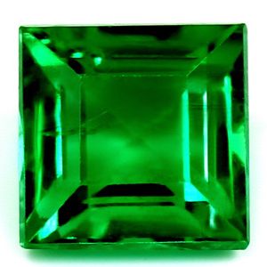 Square Green Emerald 0.74ct loose gemstone