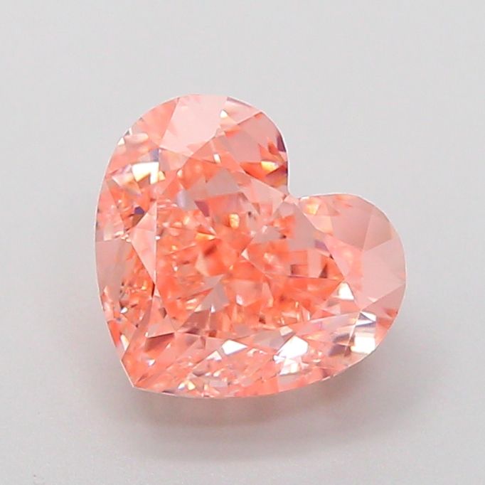 Heart Fancy Vivid Pink Orange Lab-grown Diamond 2.02ct VVS2 loose diamond