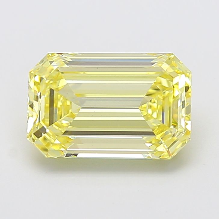 Emerald Fancy Yellow Lab-grown Diamond 4.04ct VS1 loose diamond