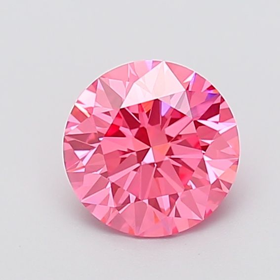 Round Fancy Vivid Pink Lab-grown Diamond 1.54ct VS1 loose diamond