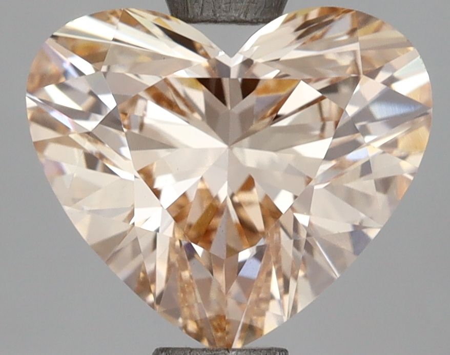 Heart Fancy Brownish Orange Lab-grown Diamond 2.11ct VS1 loose diamond