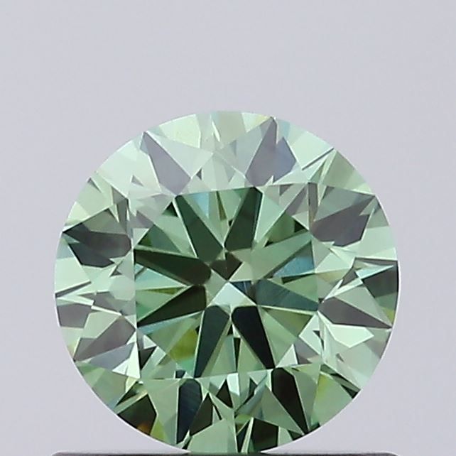 Round Fancy Vivid Green Lab-grown Diamond 0.62ct VVS2 loose diamond