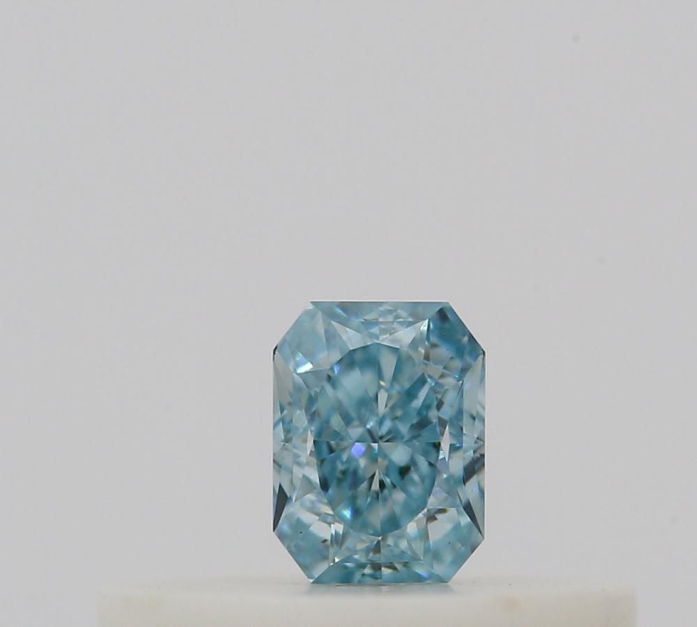 Radiant Fancy Intense Greenish Blue Natural Diamond 0.13ct loose diamond