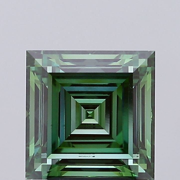 Square Fancy Vivid Green Lab-grown Diamond 3.56ct VVS2 loose diamond