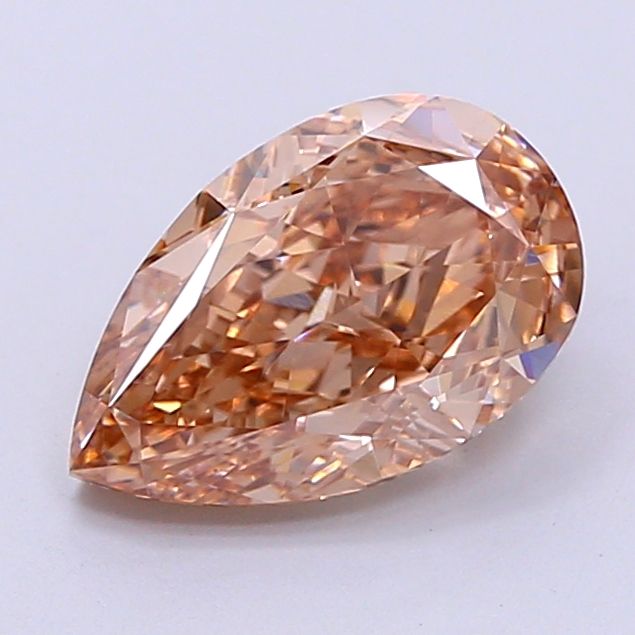 Pear Fancy Light Brown Lab-grown Diamond 2.26ct VVS2 loose diamond
