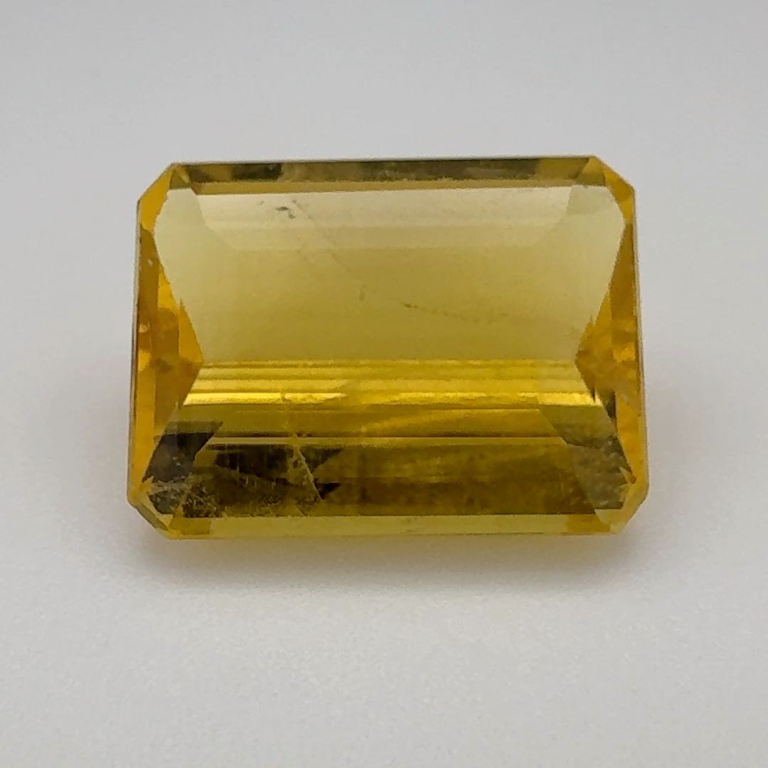 Octagonal Yellow Heliodor 9.49ct loose gemstone