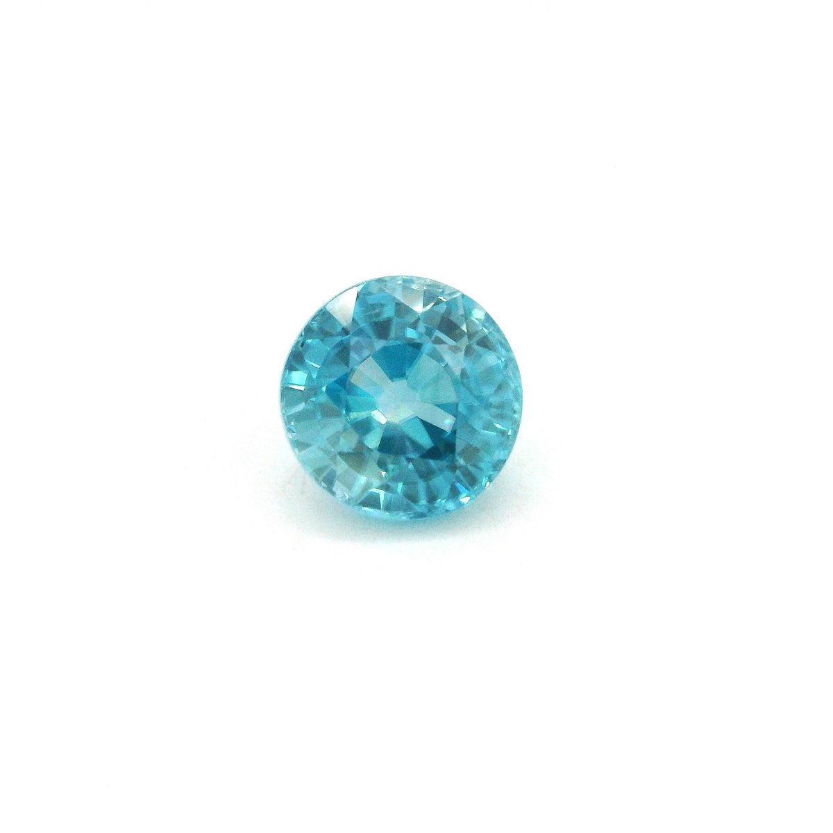 Round Blue Zircon 2.97ct loose gemstone