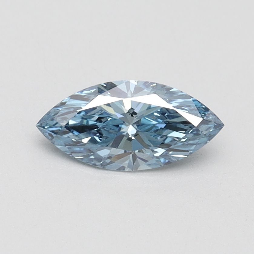 Marquise Fancy Vivid Blue Lab-grown Diamond 0.5ct SI1 loose diamond