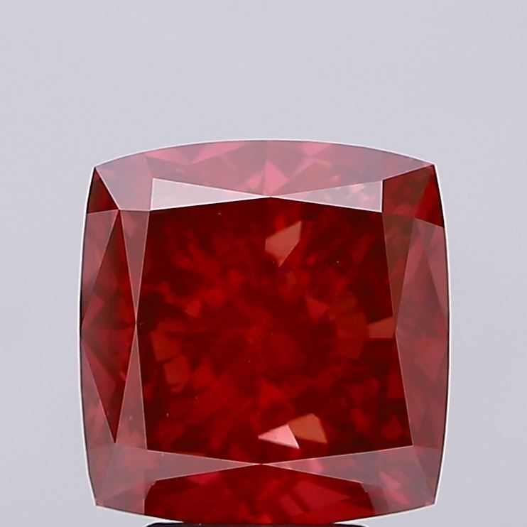 Cushion Fancy Vivid Red Lab-grown Diamond 5.31ct VS1 loose diamond