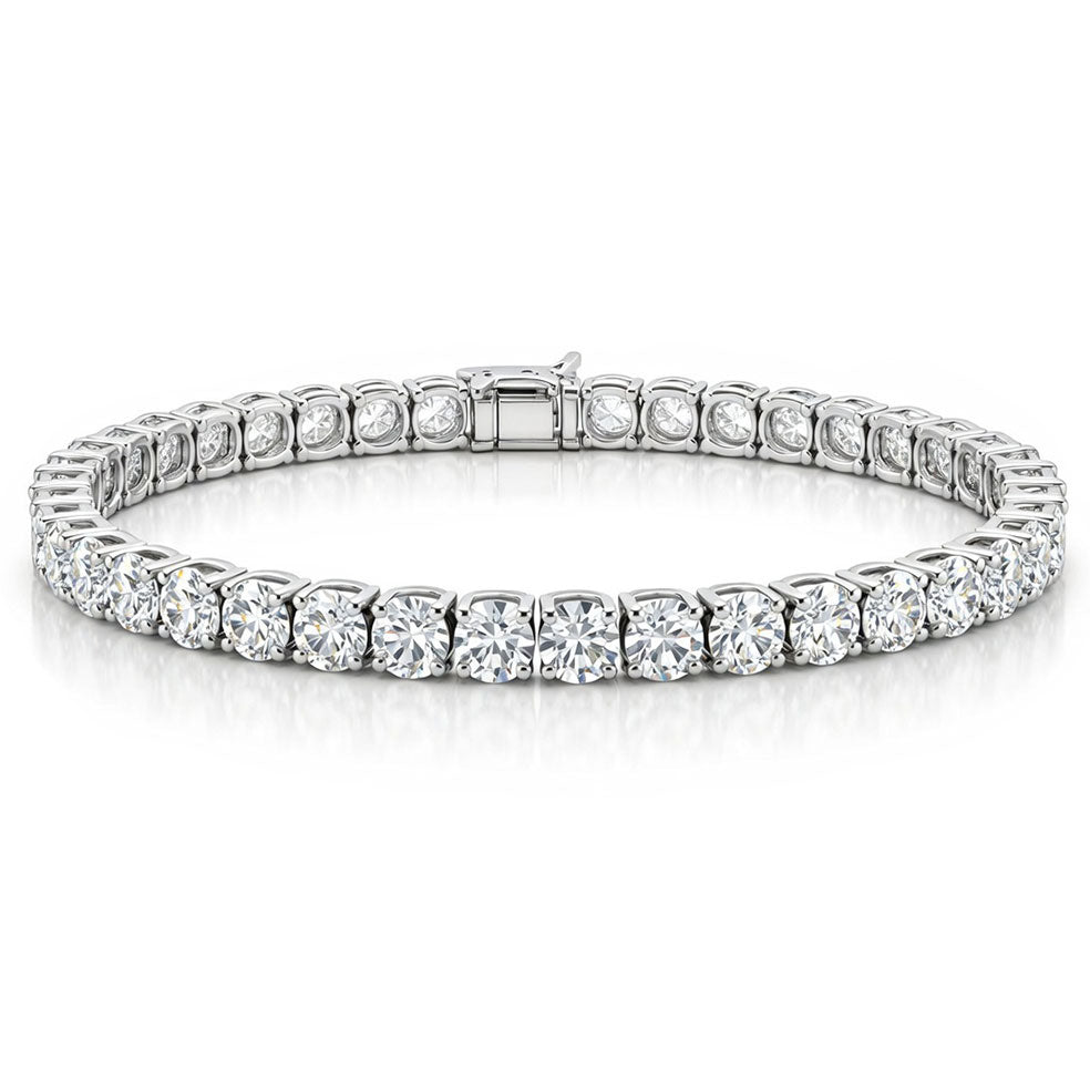 Four-Claw Round Diamond Tennis Bracelet, 5.00ct total