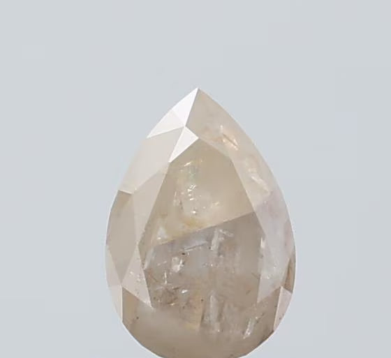 Pear Salt And Pepper Natural Diamond 0.63ct I3 loose diamond