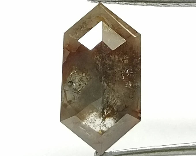 Hexagonal Salt And Pepper Natural Diamond 1.82ct I3 loose diamond