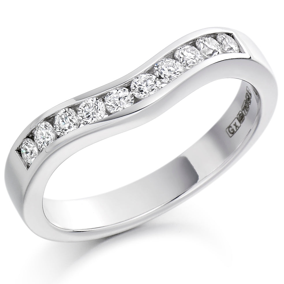 Channel-Set Half Eternity Ring, 0.43ct total