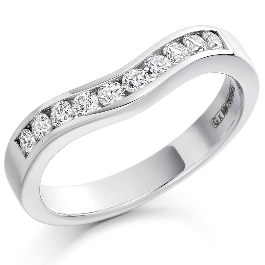 Channel-Set Half Eternity Ring, 0.43ct total
