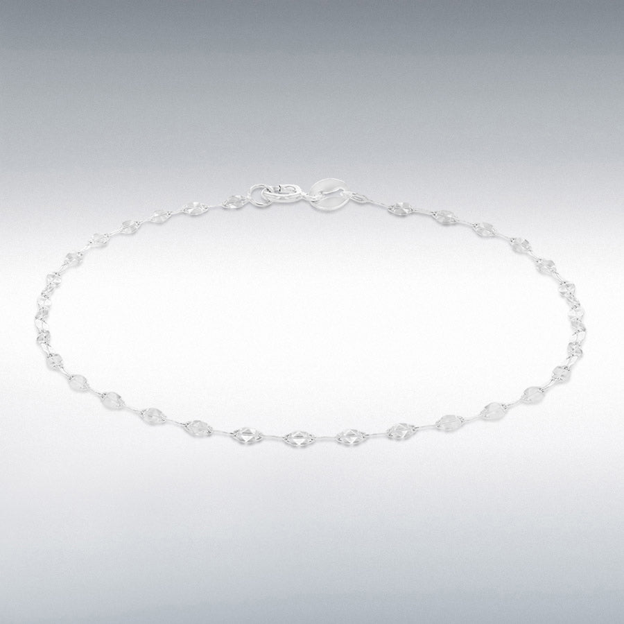 Platinum Diamond-Cut Forzatina Bracelet