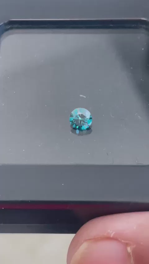 Round Fancy Deep Blue Natural Diamond 0.51ct SI1 loose diamond