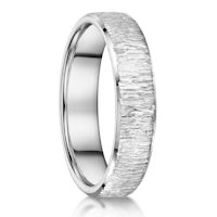 Bark finish on a Platinum band