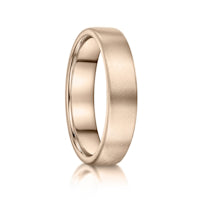 Diagonal Brushed finish on a 9ct Rose Gold band