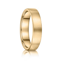 Diagonal Brushed finish on a 9ct Yellow Gold band