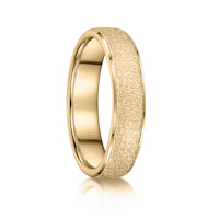 Diamond Wheel finish on a 9ct Yellow Gold band