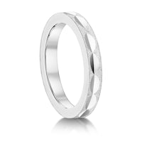 Frosted with Leaves finish on a Platinum band