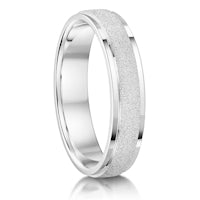 Frosted with Stepped Edges finish on a Platinum band