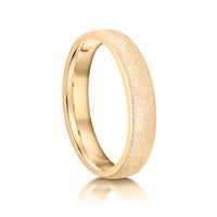 Frosted finish on a 9ct Yellow Gold band